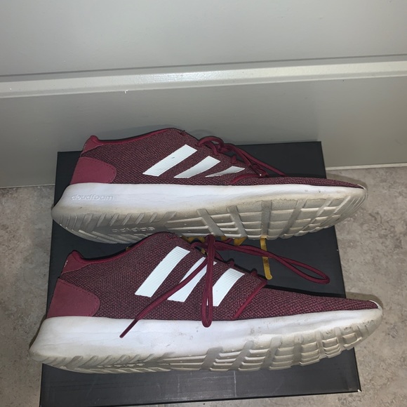 Adidas Women’s Cloudfoam Burgundy Shoes Size 8.5 - Picture 3 of 5